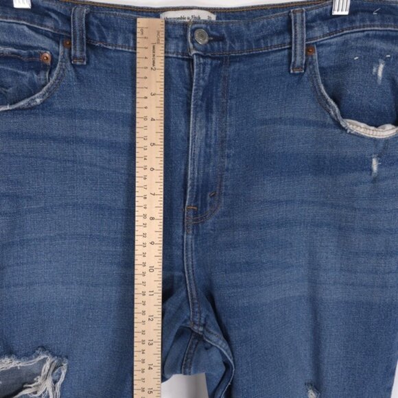 Abercrombie & Fitch Women Ankle Straight Ultra High Rise Curve Love Jeans 33/16s - Picture 4 of 15
